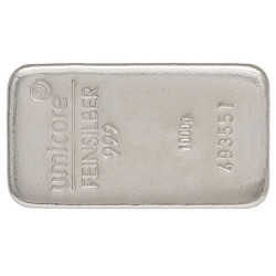 1000 Gramm Silberbarren gegossen