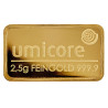 2,5 Gramm Goldbarren geprägt