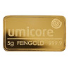 5 Gramm Goldbarren geprägt