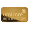 20 Gramm Goldbarren geprägt