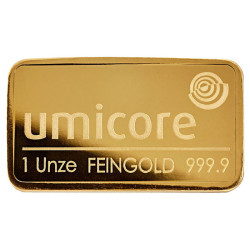 31,10g Goldbarren geprägt
