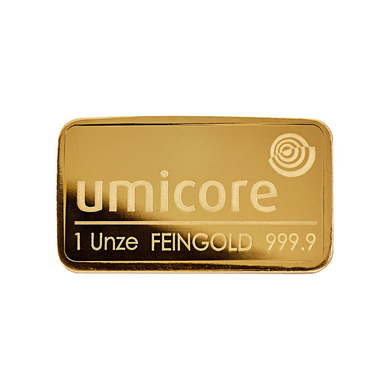 31,10g Goldbarren geprägt